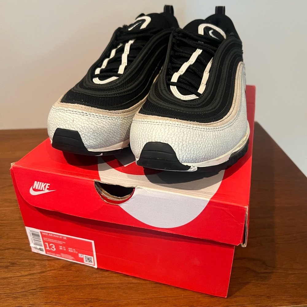 Nike Air Max 97s Sail and Black